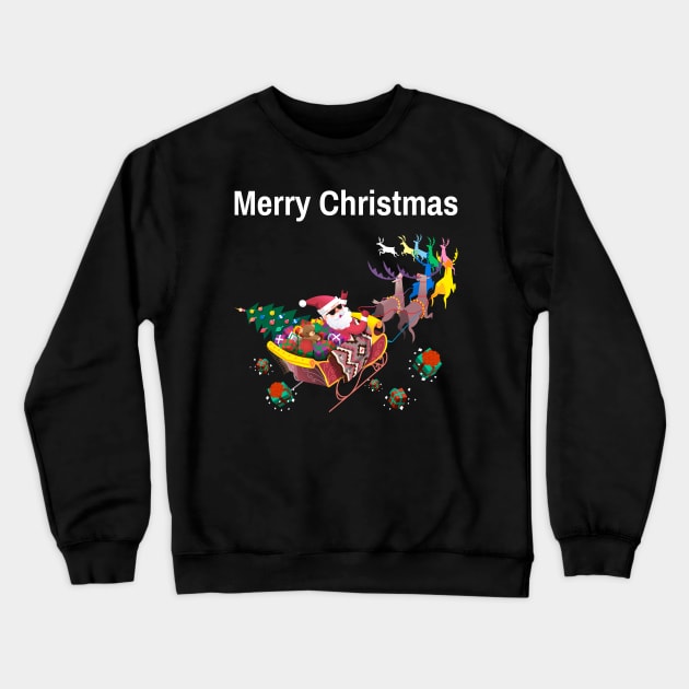 Santa is coming on Christmas Crewneck Sweatshirt by Feminist Foodie